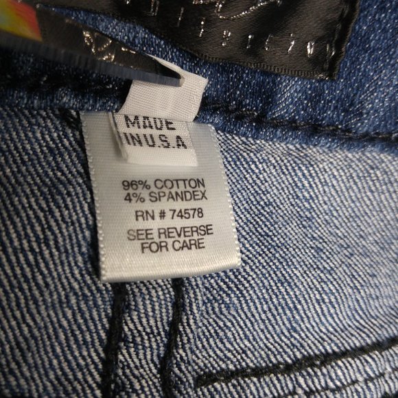 Cache Contour Collection 038 Boot Cut Jeans Women's 0 Flap Pockets Stretch A324 - Picture 9 of 10